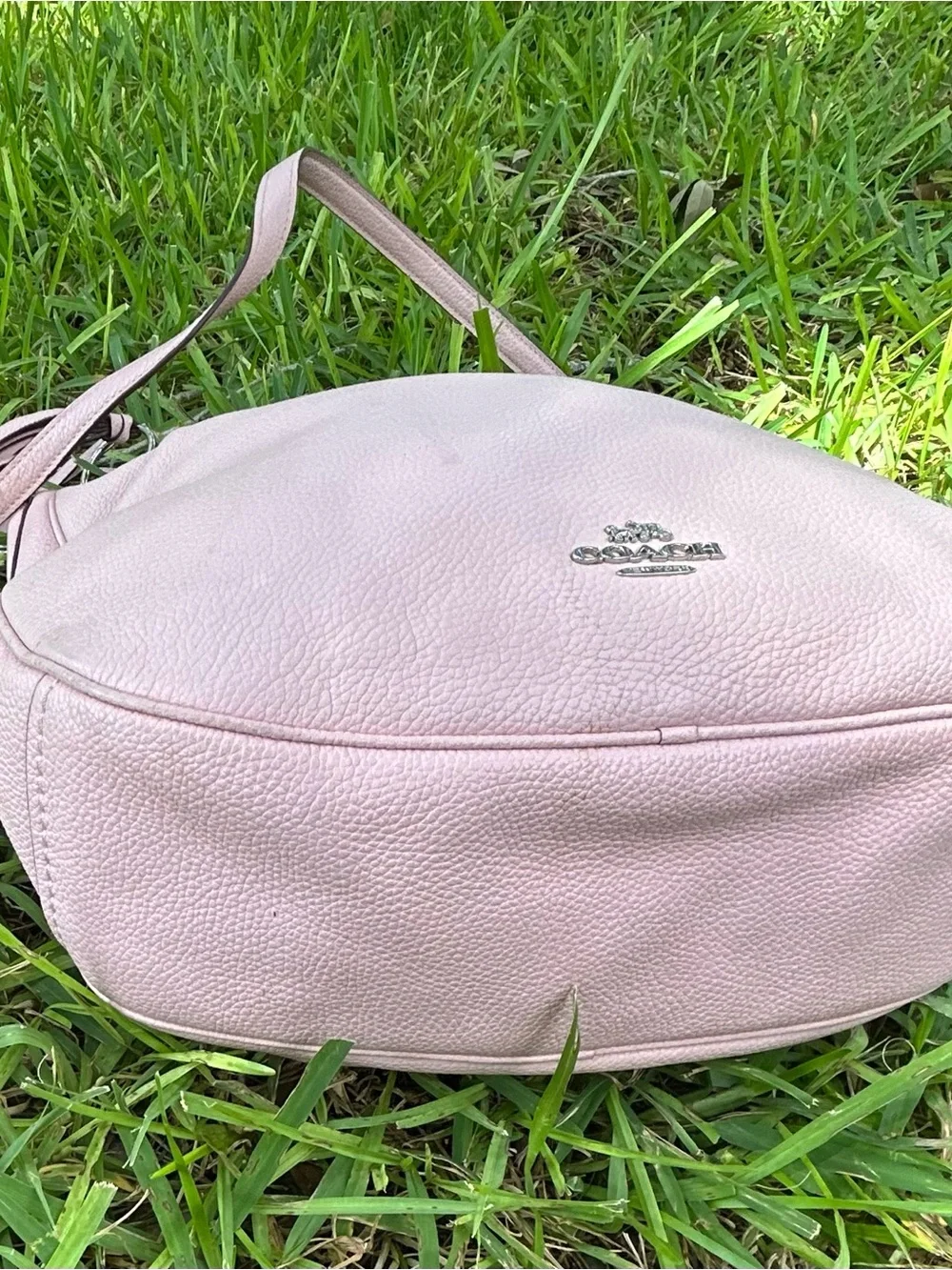 Coach Pebbled Sutton Leather Hobo Bag - Light Pink